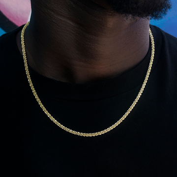 Popcorn Chain in Yellow Gold- 4mm