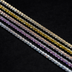 Pink Diamond Micro Tennis Bracelet in White Gold