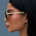 The Grove Sunglasses in Yellow Gold with Sunglass Chain