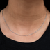 Cadena Fígaro de oro blanco - 2 mm