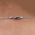Cadena Fígaro de oro blanco - 2 mm