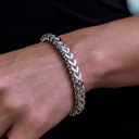 Pulsera Franco en oro blanco - 6 mm