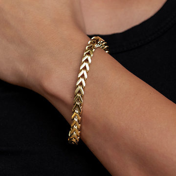 Franco Bracelet in Yellow Gold- 6mm