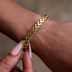 Pulsera Franco de oro amarillo - 6 mm