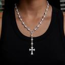 Collar Rosario Cruz Acampanada