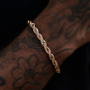 Pulsera de Cuerda en Oro Rosa - 6mm