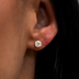 Pendientes de oro amarillo con diamantes de talla redonda de 5 mm