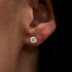 Pendientes de oro amarillo con diamantes de talla redonda de 5 mm