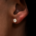 Pendientes de oro amarillo con diamantes de talla redonda de 5 mm