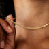 Dúo de Collar y Pulsera Trenzados en Oro Amarillo - 2mm