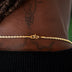 Paquete de cadena y pulsera tipo soga en oro amarillo - 2 mm