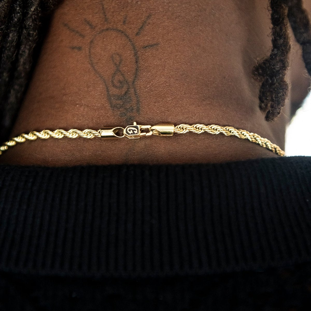 Rope Chain + Bracelet Bundle in Yellow Gold- 4mm- The GLD Shop