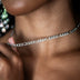 Figaro Link Necklace + Bracelet Bundle in White Gold- 4mm