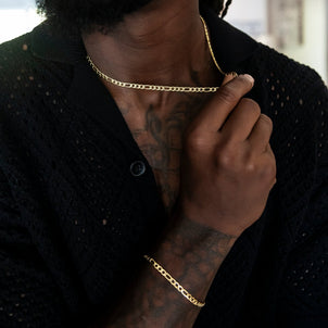 Figaro Bracelet in Yellow Gold- 4mm