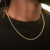 Conjunto de cadena y pulsera Palm en oro amarillo - 2 mm