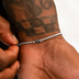 Palm Chain + Bracelet Bundle in White Gold - 2mm