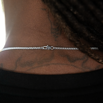 Palm Chain + Bracelet Bundle in White Gold - 2mm
