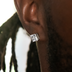Pendientes de oro blanco con diamantes de talla cuadrada de 7 mm