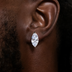 Pendientes de oro blanco con diamantes talla marquesa de 8 mm