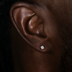 3mm Pave Round Earrings in White Gold
