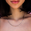 Collar Cubana South Beach™ en Oro Rosa - 5mm