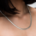 Cadena Cubana South Beach™ de Oro Blanco de 5 mm