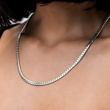 South Beach Cuban™ Necklace in White Gold- 5mm