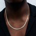 Cadena Cubana South Beach™ en Oro Blanco - 5mm