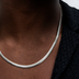 Cadena Cubana South Beach™ en Oro Blanco - 5mm
