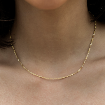 Collar de cadena de eslabones en oro amarillo