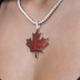 Colgante de Canadá con circonitas/diamantes