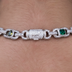 Diamond Multicolor Cluster Mariner Necklace in White Gold