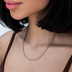 Collar de Cuerda en Oro Rosa - 2mm