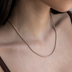 Collar de Cuerda en Oro Rosa - 2mm