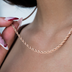 Collar de Cuerda en Oro Rosa - 2mm