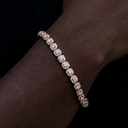 Pulsera de tenis microengastada en oro rosa
