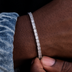 Diamond Baguette Tennis Bracelet in White Gold- 3mm