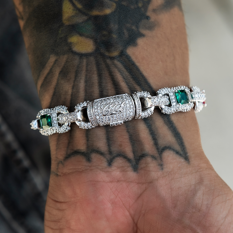 Diamond Multicolor Cluster Mariner Bracelet