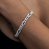 Pulsera Figaro de Diamantes en Oro Blanco- 6mm