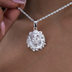 Micro Lion Pendant in White Gold