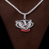 Wisconsin Bucky Badger Official NCAA Mascot Pendant
