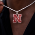 Colgante con el logotipo oficial de la NCAA de los Nebraska Cornhuskers