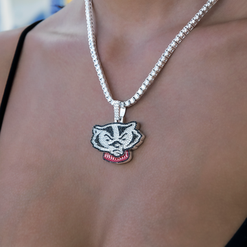 Colgante oficial de la mascota Bucky Badger de la NCAA de Wisconsin