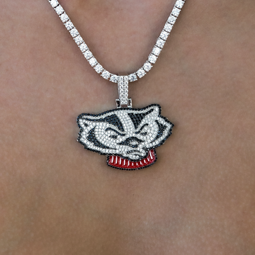 Wisconsin Bucky Badger Official NCAA Mascot Pendant