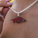 Colgante con el logotipo oficial de la NCAA de los Arkansas Razorbacks