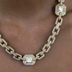 Gargantilla eslabonada de oro amarillo con diamantes Diamond Rock