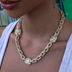 Gargantilla eslabonada de oro amarillo con diamantes Diamond Rock