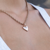 Colgante Corazón Micro Sencillo en Oro Rosa