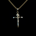 Large Crucifix Cross Pendant in Yellow Gold
