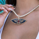 Colgante con el logo oficial de los New Orleans Pelicans de la NBA 2022